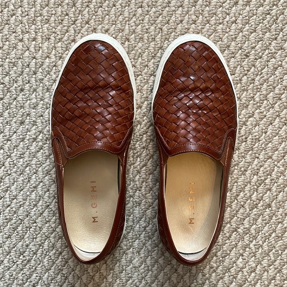 M. Gemi Shoes - M. Gemi Cerchio Woven Leather Slip On Luggage Brown Size Eur 37 (US 7)